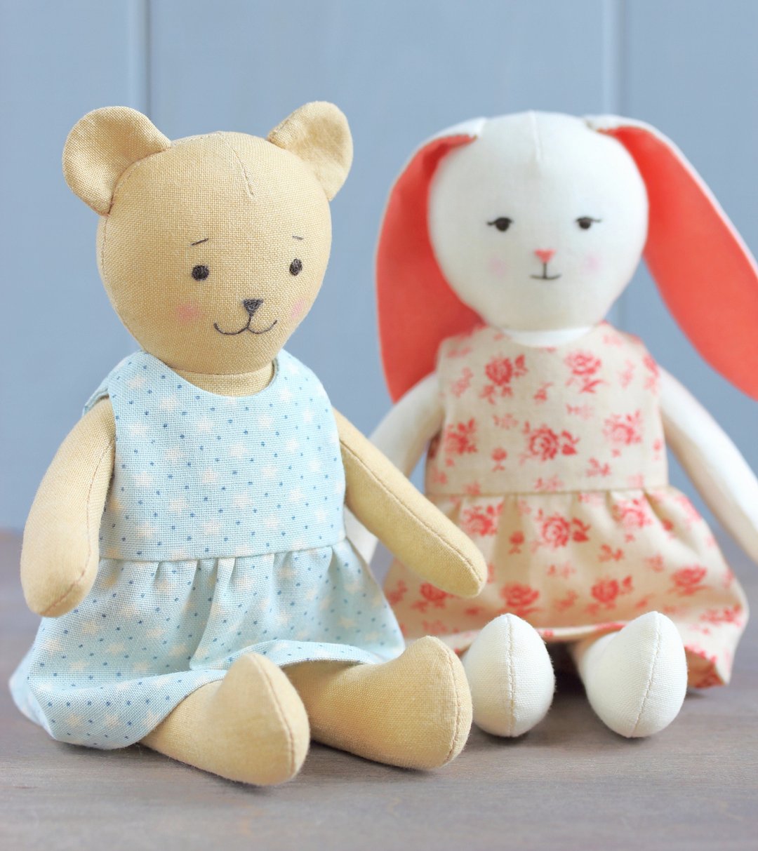 PDF Bear and Bunny Dolls Sewing Pattern - 手工艺教程/工具书 - 其他材质 