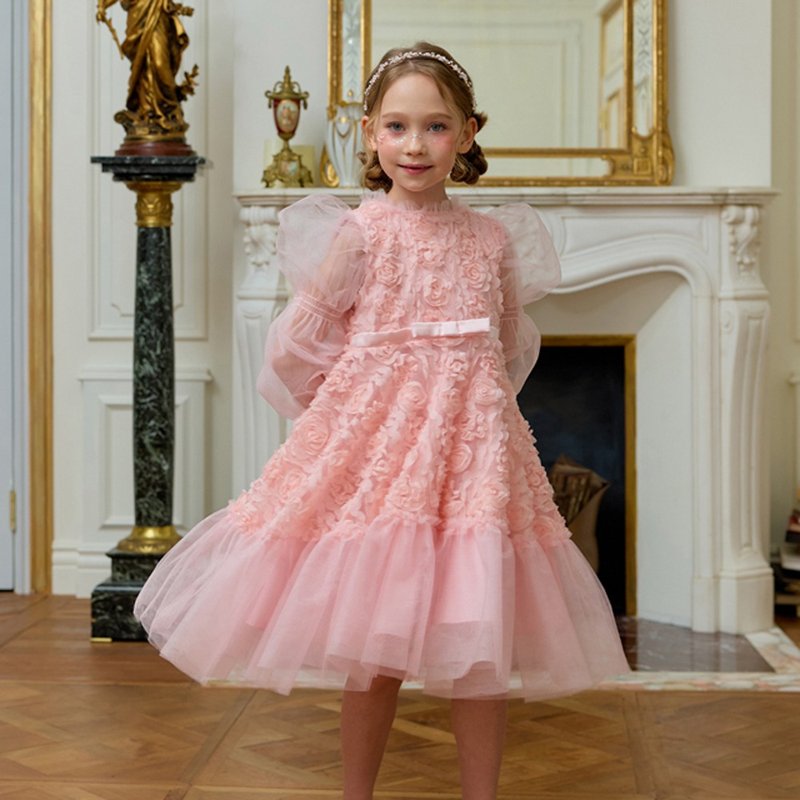 玫瑰的低语 - 童装礼服/连衣裙 - 其他材质 