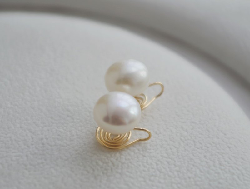 无佩戴感隐形淡水珍珠耳夹 - 耳环/耳夹 - 珍珠 
