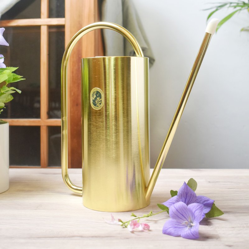 李的绿意花园 北欧风轻奢浇水壶 园艺工具 水壶 浇水器 长嘴 居家 - 花瓶/陶器 - 不锈钢 黄色