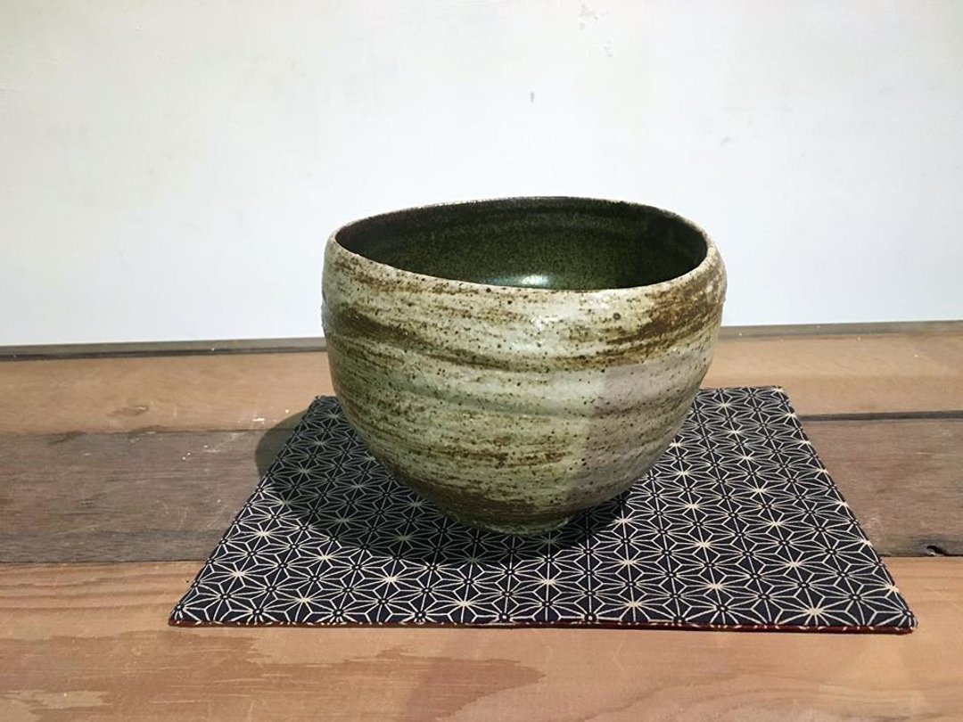 廖明岚 癣绿陶碗 - 碗 - 陶 