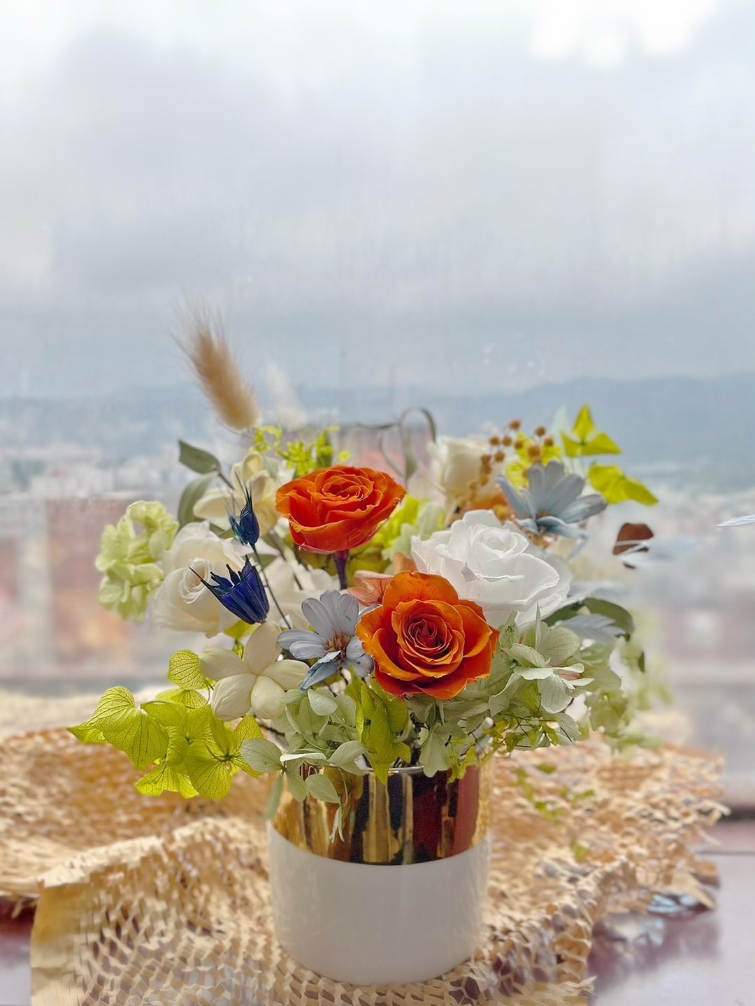 【永生花礼】花园里永生玫瑰花礼/开幕花礼/升迁花礼/祝贺花礼 - 干燥花/捧花 - 植物．花 多色