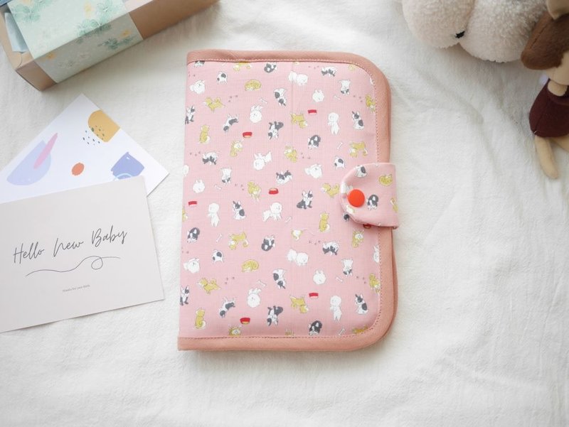 宝宝手册套 妈妈手册套 书套 可放二本手册 狗狗大集合款 - 其他 - 棉．麻 粉红色