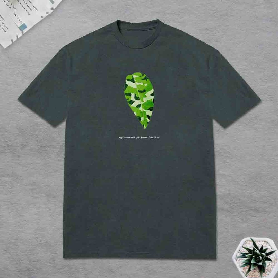 植物 迷彩粗肋草 观叶植物 T恤 - 男装上衣/T 恤 - 棉 多色