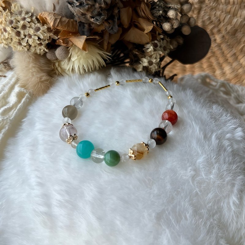 七脉轮守护手串  / 水晶手链 - 手链/手环 - 水晶 