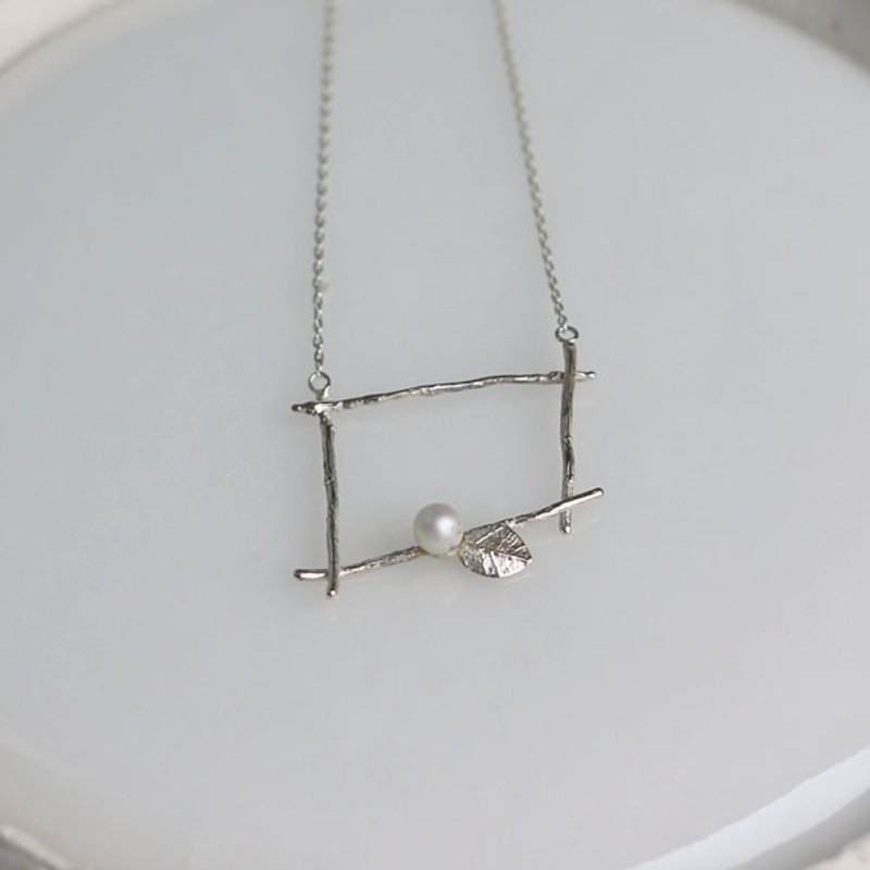 小枝 branché 方形坠饰项链 - 项链 - 贵金属 金色