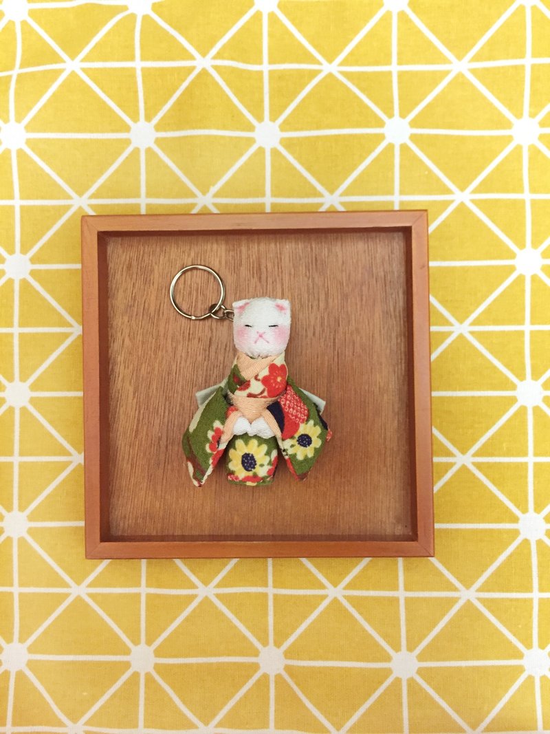 猫少女的和服日常-吊饰钥匙圈 - 钥匙链/钥匙包 - 纸 橘色