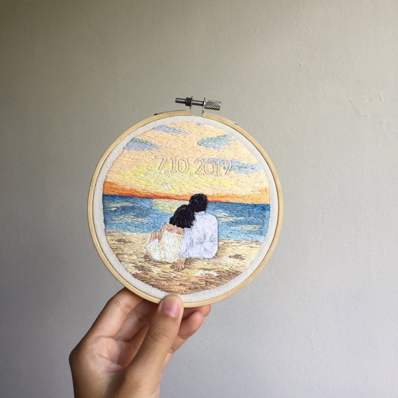 Anniversary image of a 5 inch - 海报/装饰画/版画 - 绣线 白色