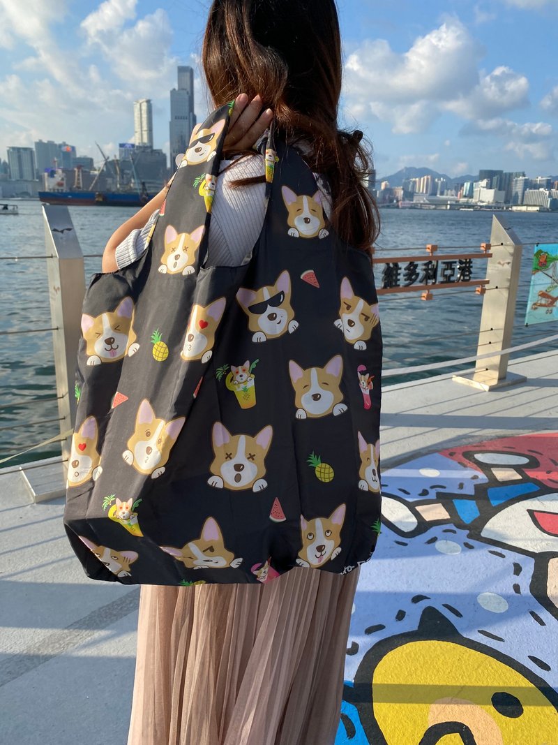 哥基环保袋 - 手提包/手提袋 - 聚酯纤维 黑色