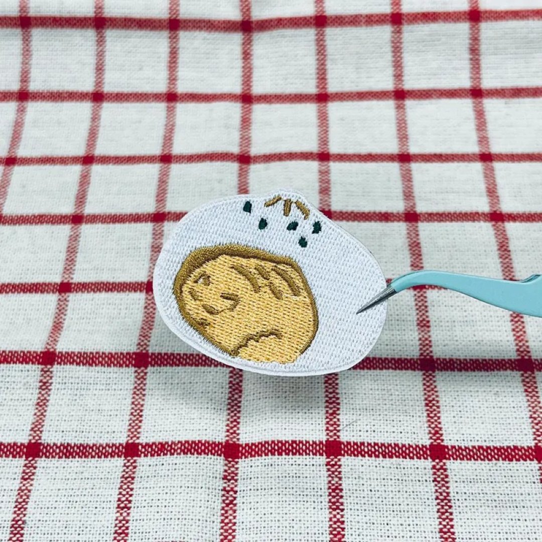早餐猫猫  肉包 - 编织/刺绣/羊毛毡/裁缝 - 绣线 白色