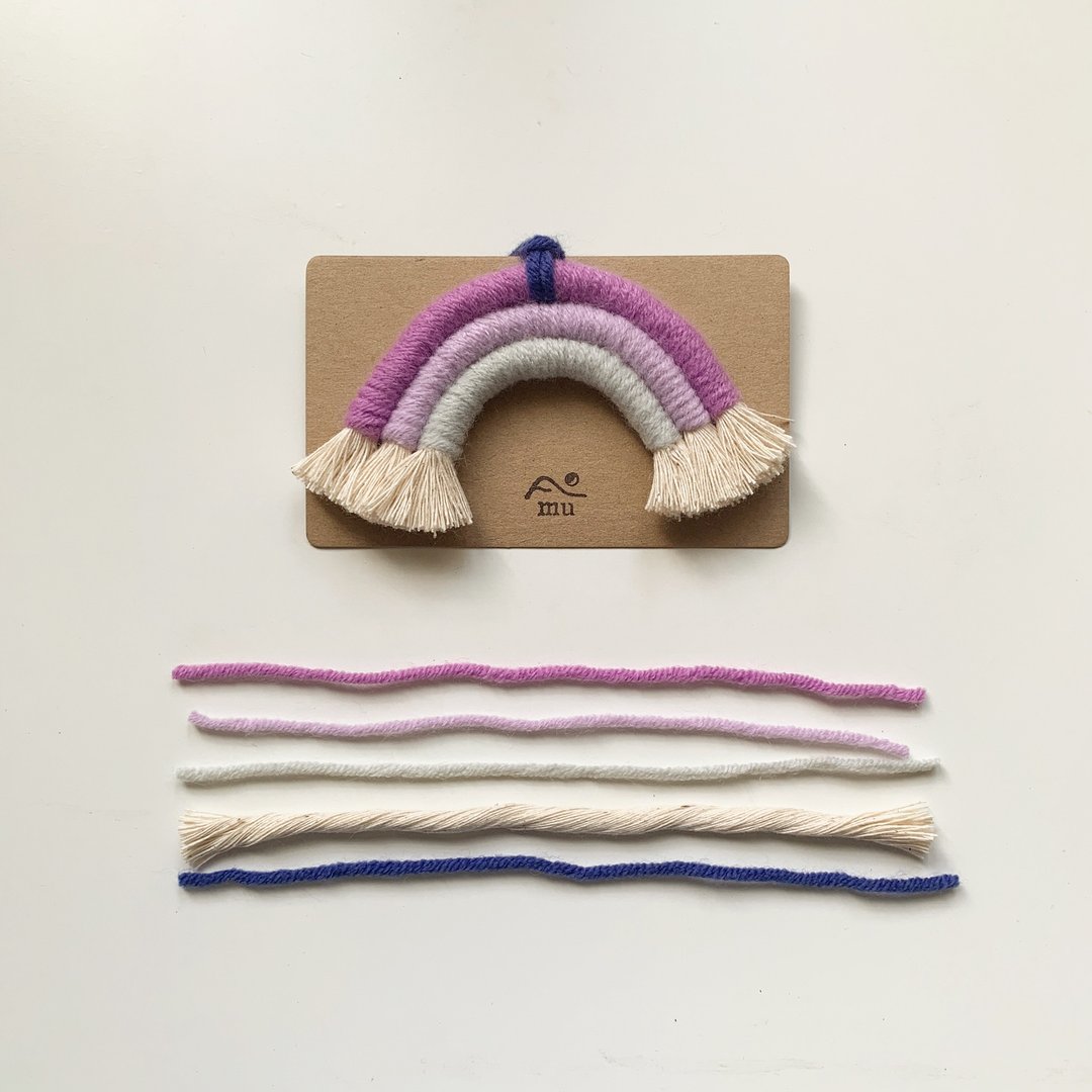 【舒心紫祝福小彩虹 编织吊饰】挂饰 手工  家饰 礼物 - 吊饰 - 棉．麻 紫色
