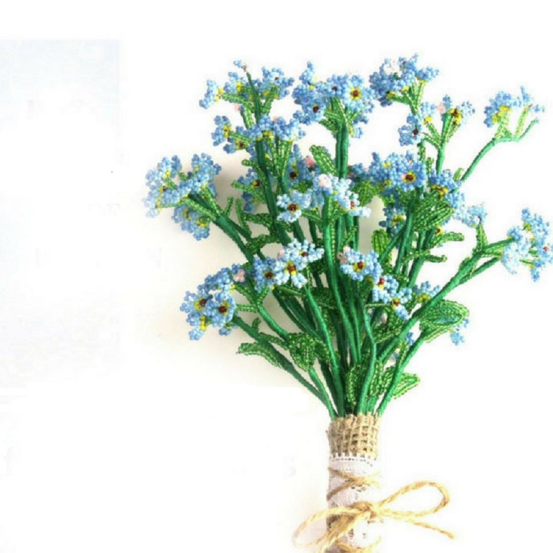 Digital Download - PDF | Beaded Flowers pattern | forget-me-not - 手工艺教程/工具书 - 其他材质 