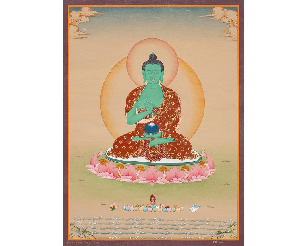 传统制作  阿莫嘉悉地佛唐卡  来自喜马拉雅山脉 - 墙贴/壁贴 - 其他材质 多色