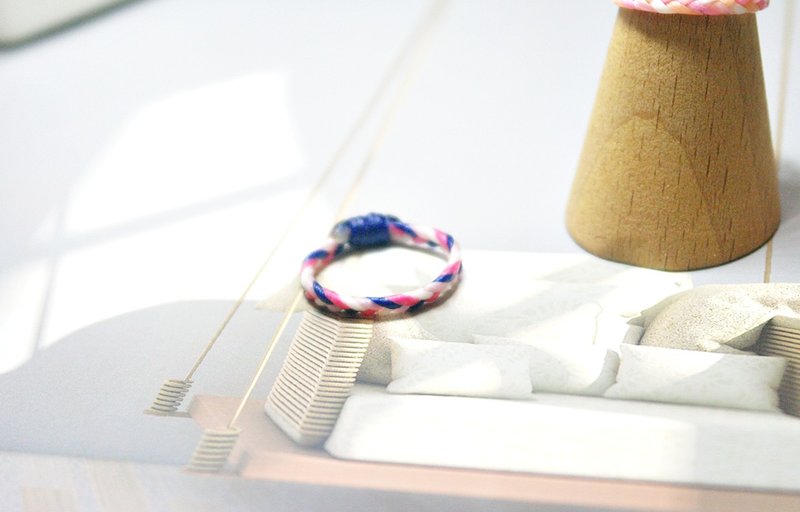 <线条>－手编蚕丝蜡线戒指系列－//可以自选颜色// - 戒指 - 蜡 蓝色