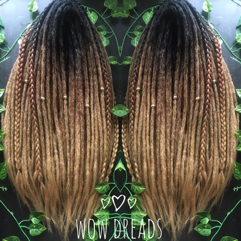 Set  Dreads Ombre Synthetic - 发饰 - 其他人造纤维 金色