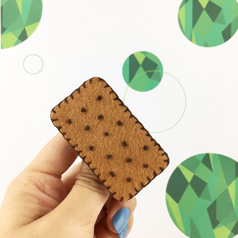 方方饼干发饰 烤焦 - 发饰 - 压克力 咖啡色