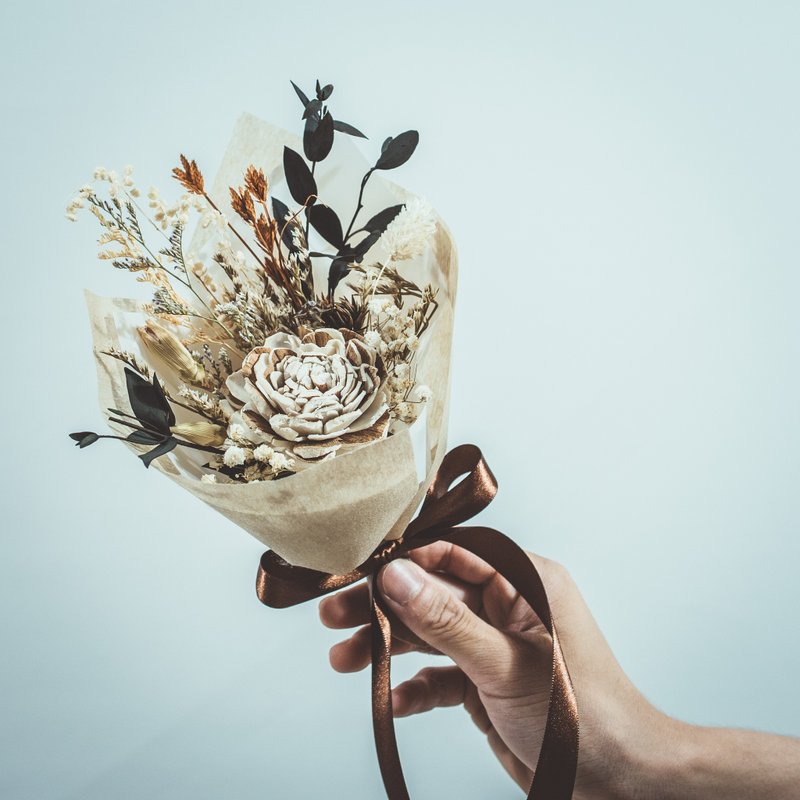 干燥花  | 【沃土】 | 褐色缎&干燥花束&永生花&不凋花 - 干燥花/捧花 - 植物．花 