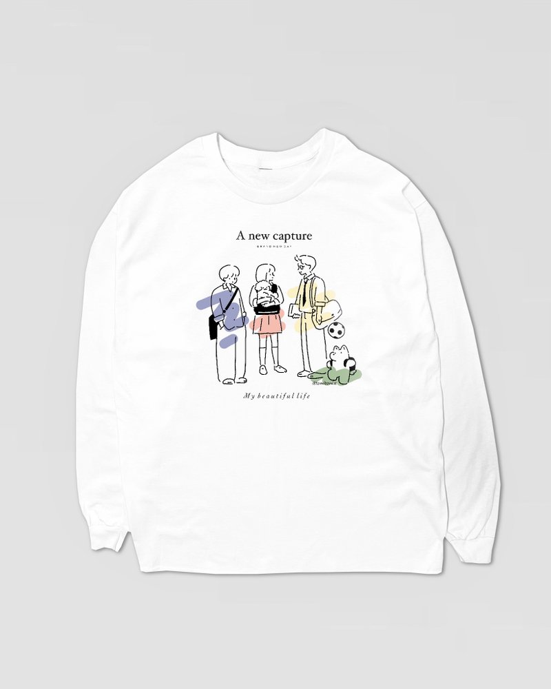 New capture 长袖衬衫 白色 - 男装上衣/T 恤 - 棉．麻 白色