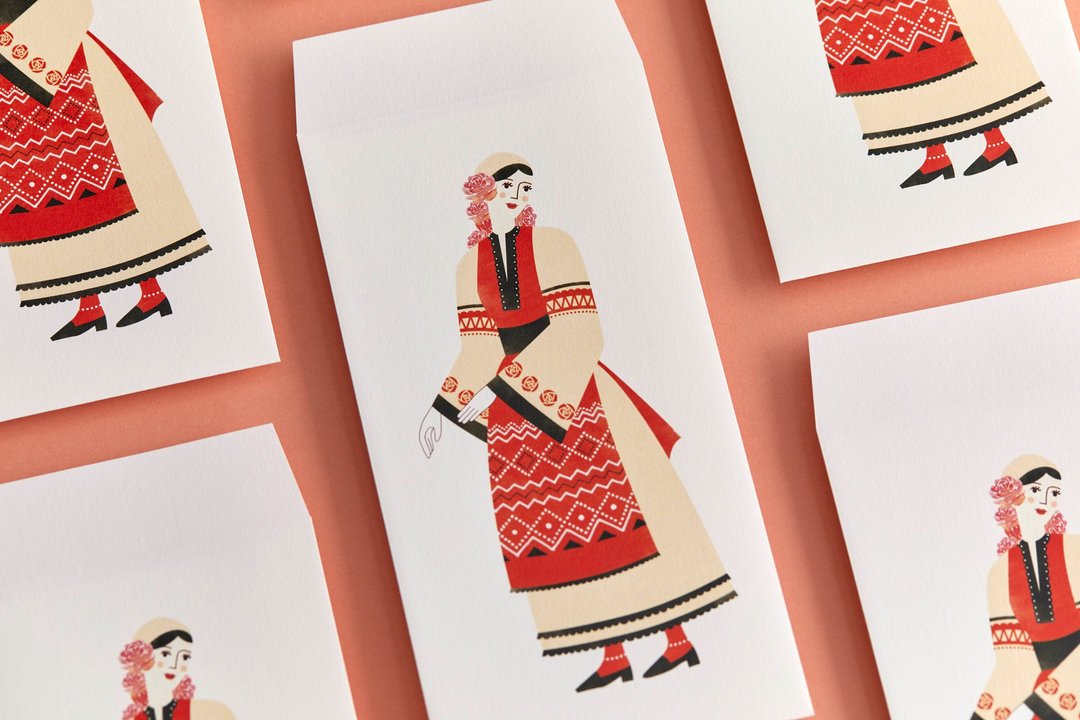 Maria BULGARIA COSTUME ENVELOPE folk costume / envelope - 其他 - 纸 