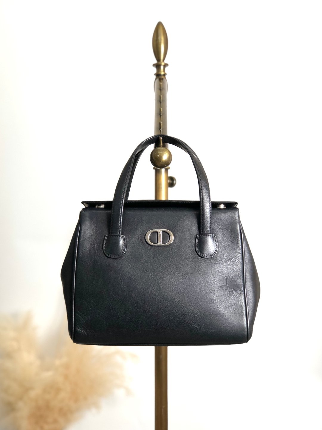 【 日本直送 名牌中古包 】Christian Dior 克里斯汀·迪奥 手提包 黑色 CD 皮革 vintage 复古 hfa4nr - 手提包/手提袋 - 真皮 黑色