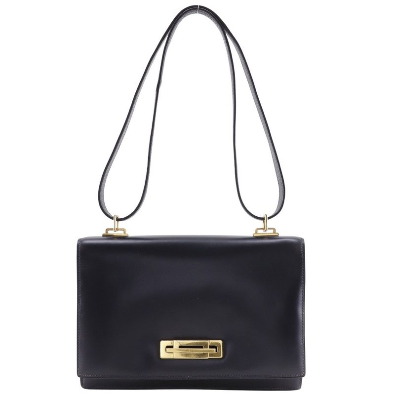 【日本直送】爱马仕 HERMES Box Calf 古董皮革肩背包 镀金 женские【二手品】 - 侧背包/斜挎包 - 真皮 蓝色