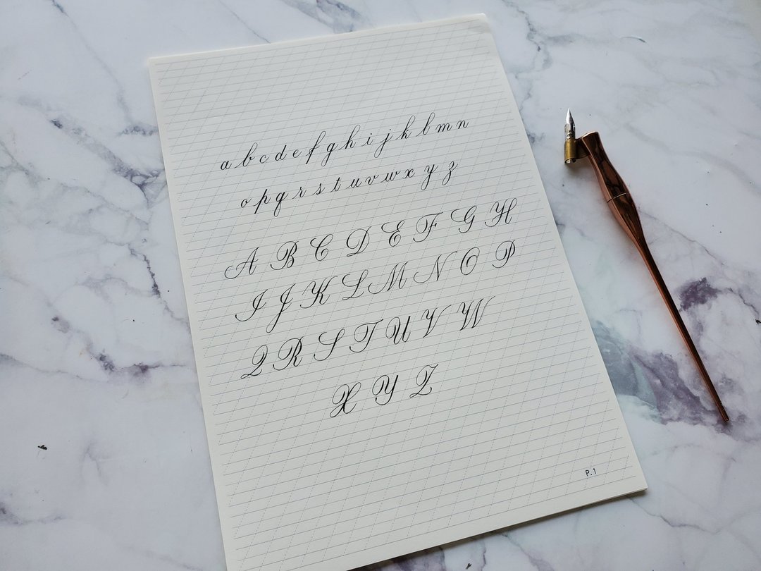 沾水笔英文美字 一对一个人班 - 插画/绘画/写字 - 纸 