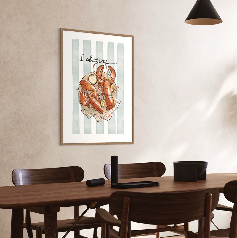 Lobsters 印刷画作 墙壁装饰 - 海报/装饰画/版画 - 纸 白色