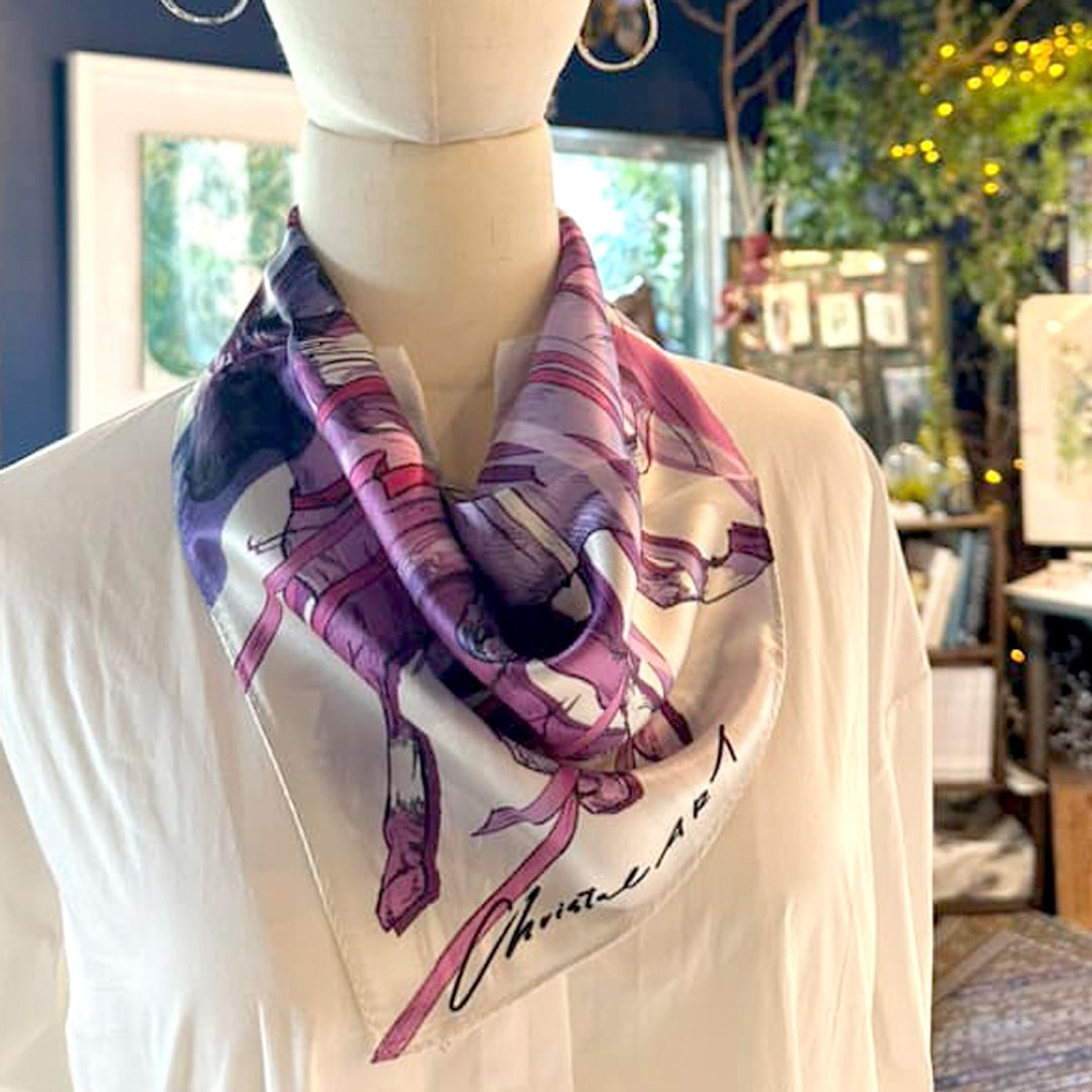 50厘米见方_silkscarf_ Feel the wind 图腾丝巾 ChristalART - 丝巾 - 其他材质 紫色