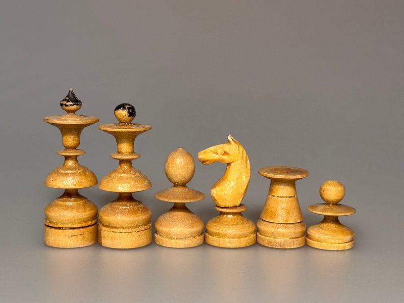 最稀有的俄罗斯苏联建构主义国际象棋套装（小型） - 桌游/玩具 - 木头 黑色