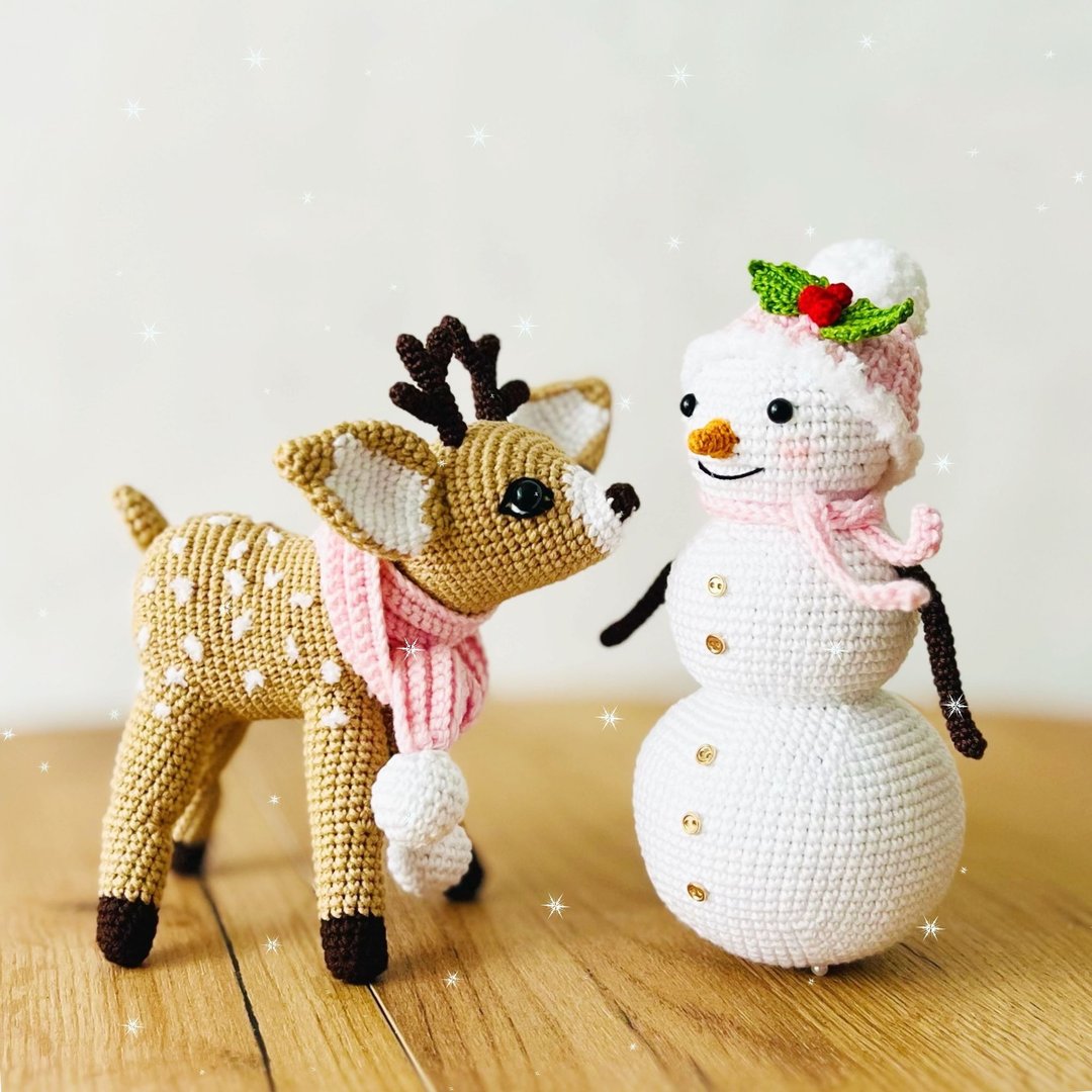 钩针鹿, 钩针鹿图案, 钩针雪人, 阿米古鲁米雪人, 阿米古鲁米鹿, - 手工艺教程/工具书 - 其他材质 