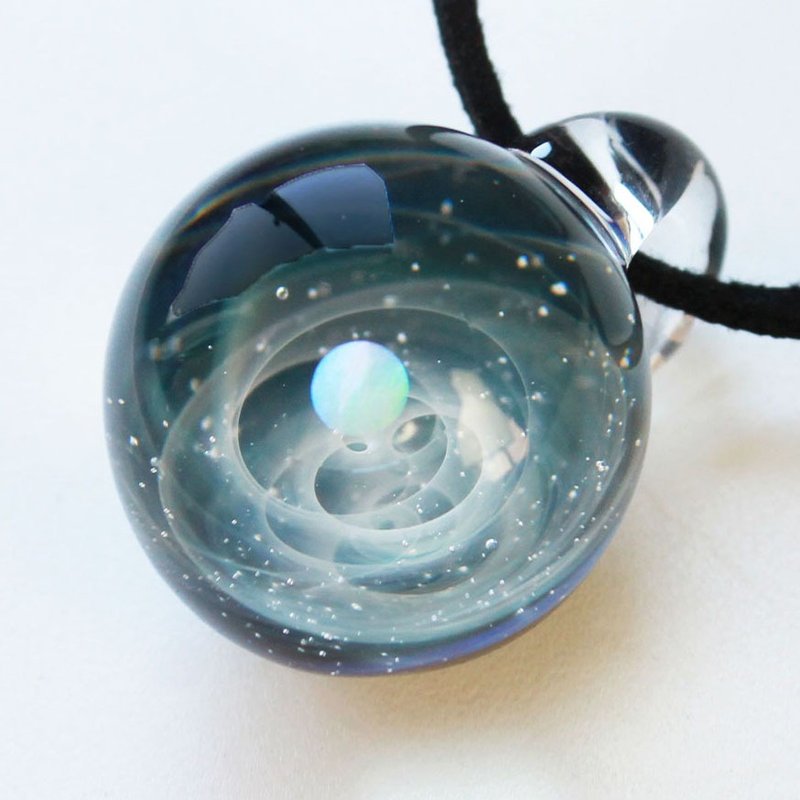Your first star only. ver2 White edition Glass pendant Universe - 项链 - 玻璃 蓝色