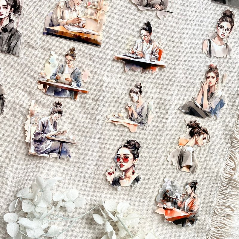 包子头女孩 女孩PET胶带 - 纸胶带 - 塑料 