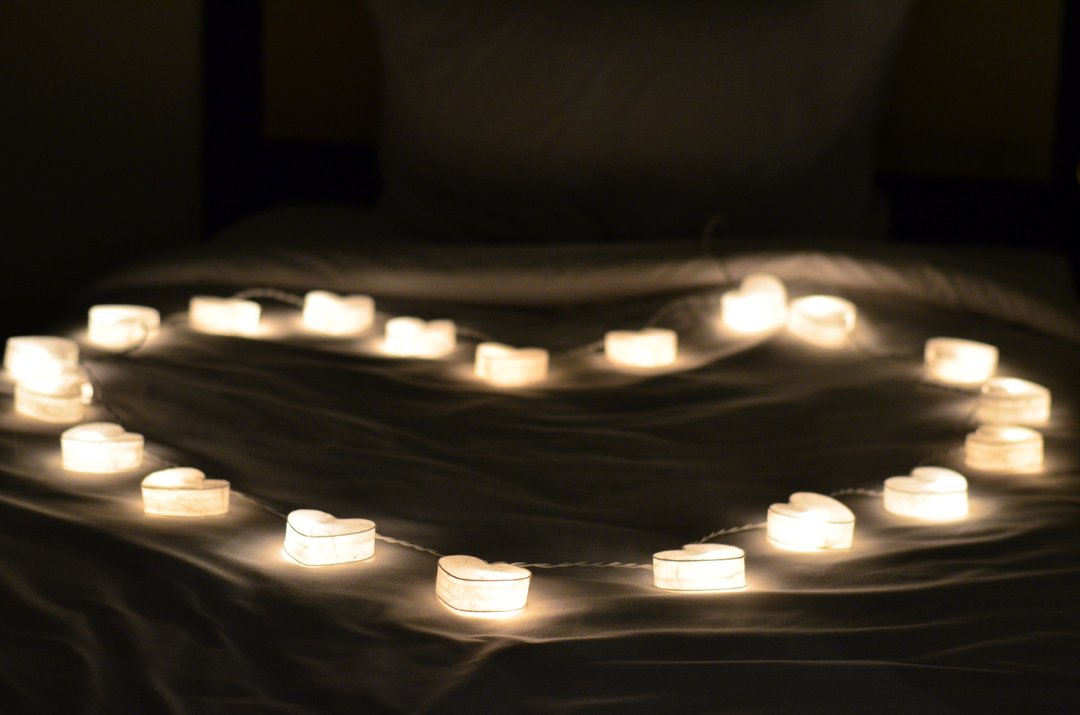 20 LED Battery Powered White Heart Paper Lantern String Lights for Home Decoration Wedding Party Bedroom Patio and Decoration - 灯具/灯饰 - 其他材质 