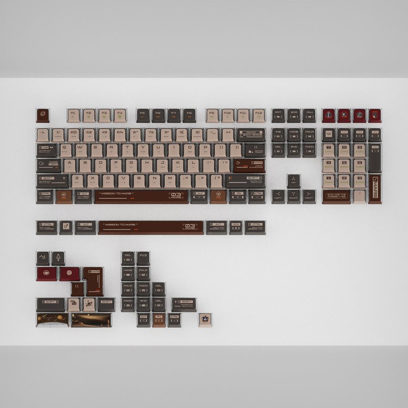 Mars03 火星远征神灯 高度 3面透光热升华键帽 142键 - 电脑配件 - 其他材质 多色