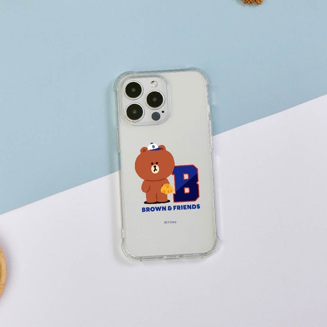 LINE FRIENDS经典-棒球熊大全气囊防摔iPhone手机壳 - 手机壳/手机套 - 硅胶 多色