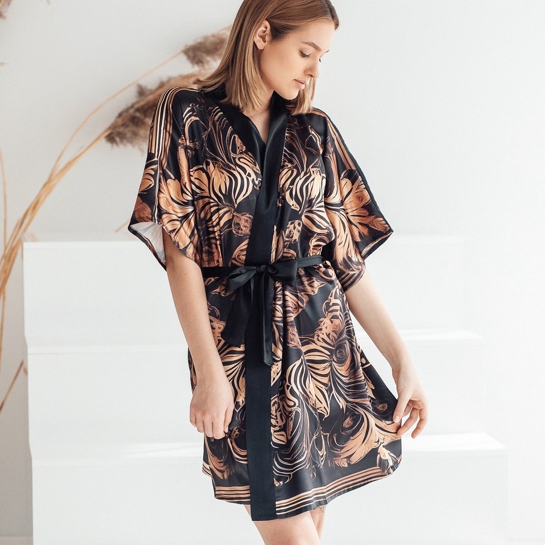 女士睡袍真丝和服浴袍  专为女士打造 KJ05 - 居家服/睡衣 - 丝．绢 多色