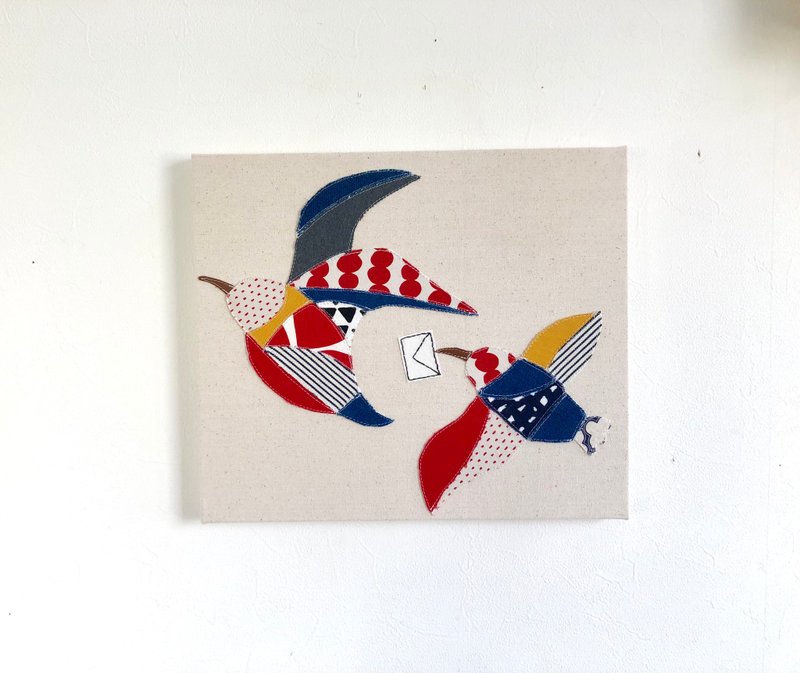Fabric panel bird letter - 海报/装饰画/版画 - 棉．麻 多色