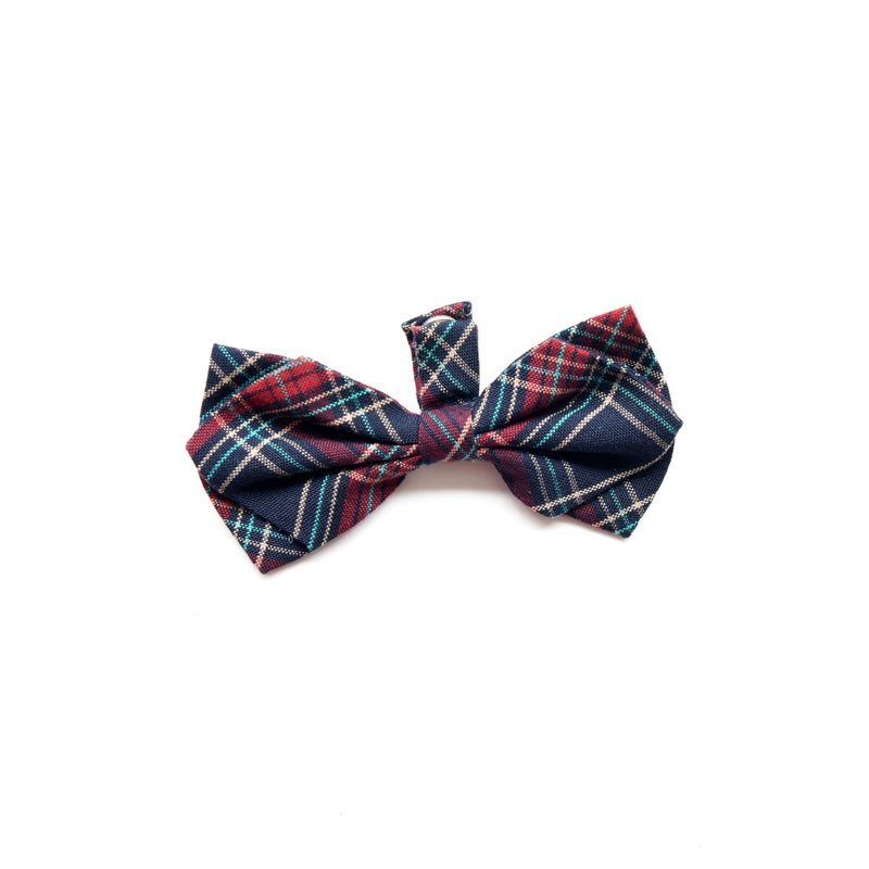 狗狗苏格兰绿宠物领结-不含项圈、牵绳【ZAZAZOO】 - 项圈/牵绳 - 棉．麻 绿色