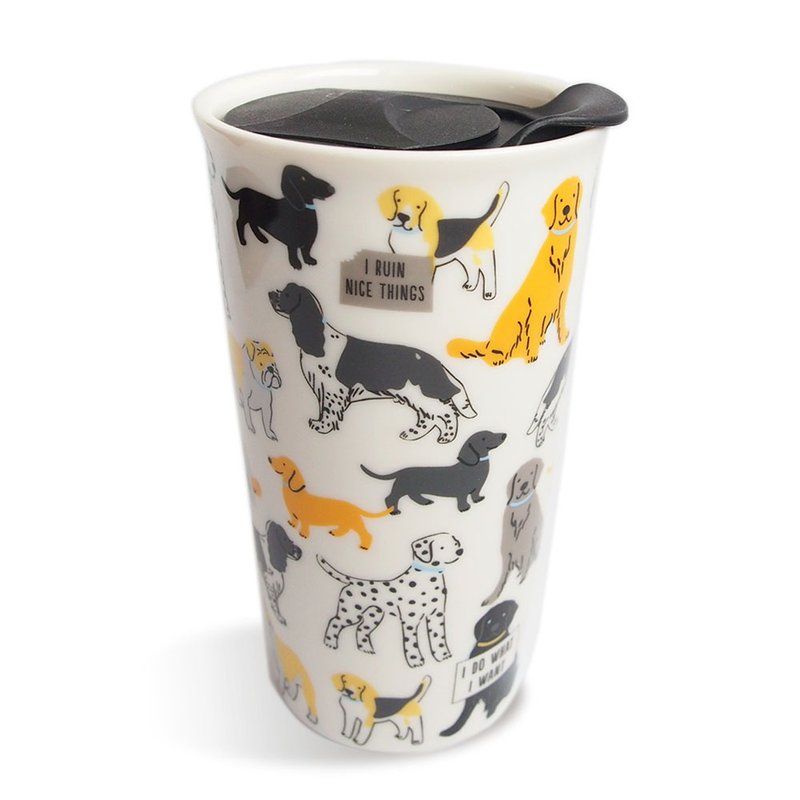 我爱毛宝贝-狗狗说的话 旅行马克杯 (400ml)【Hallmark-US礼品 - 咖啡杯/马克杯 - 陶 多色