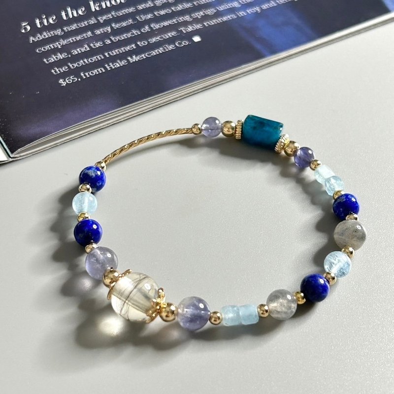 S47 宠物纪念品 宠物饰品 宠物毛发手链 胎毛纪念品 胎毛手链 - 手链/手环 - 半宝石 蓝色