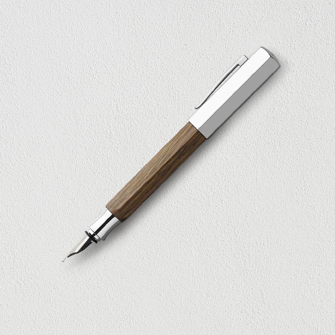 【Faber-Castell】ONDORO 橡木钢笔-F尖 免费刻字 - 钢笔 - 木头 咖啡色