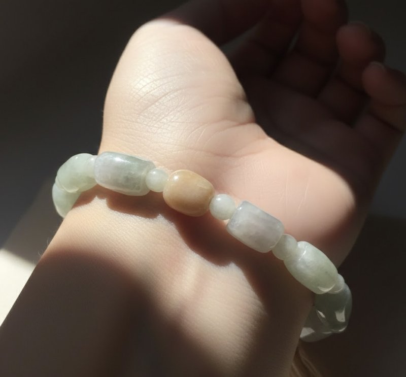 【万事亨通】冰种多彩翡翠路路通手珠 | 天然缅甸A货翡翠 | 送礼 - 手链/手环 - 玉石 多色
