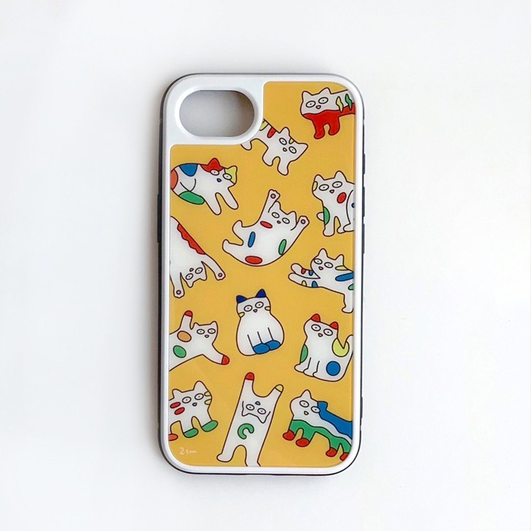 猫咪 iPhone 手机壳 - 手机壳/手机套 - 玻璃 黄色