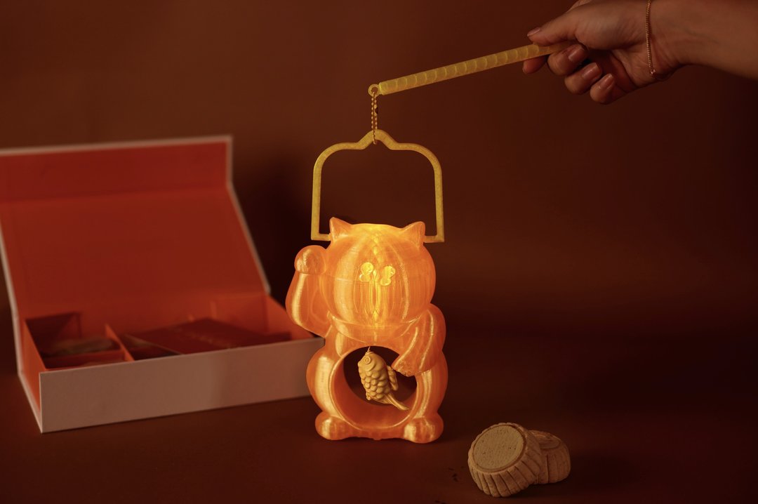 招财猫灯笼 无线坐抬灯 - 数码小物 - 塑料 