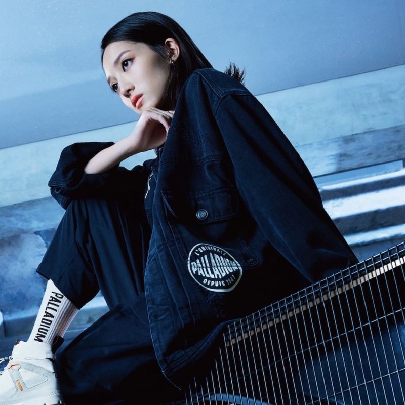 PALLADIUM PEACE & LOVE 檀健次韩宁同款潮流印花牛仔外套108888 - 男装外套 - 其他材质 