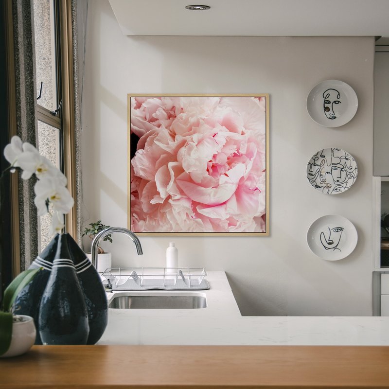 古典牡丹 - 招福吉祥花卉挂画/花卉摄影/高贵/典雅/客厅装饰画 - 海报/装饰画/版画 - 棉．麻 粉红色