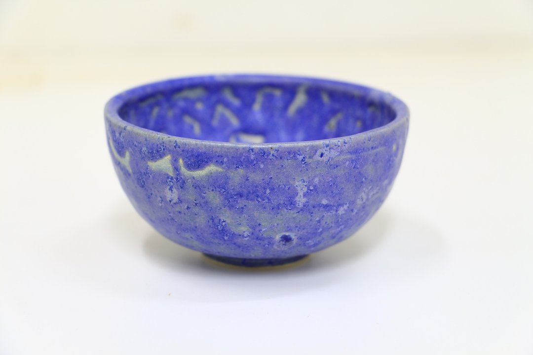 随性紫蓝/蓝/绿蓝杯-纯手工--手作--拉坯--上釉--陶土 - 茶具/茶杯 - 陶 蓝色