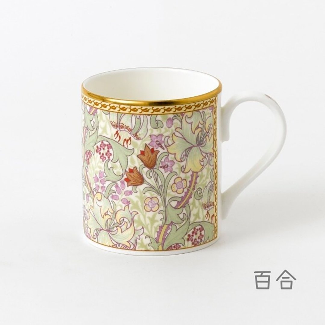 英国 RK | 经典Classic Collection 280ml金边骨瓷杯百合 - 其他杯子 - 瓷 多色
