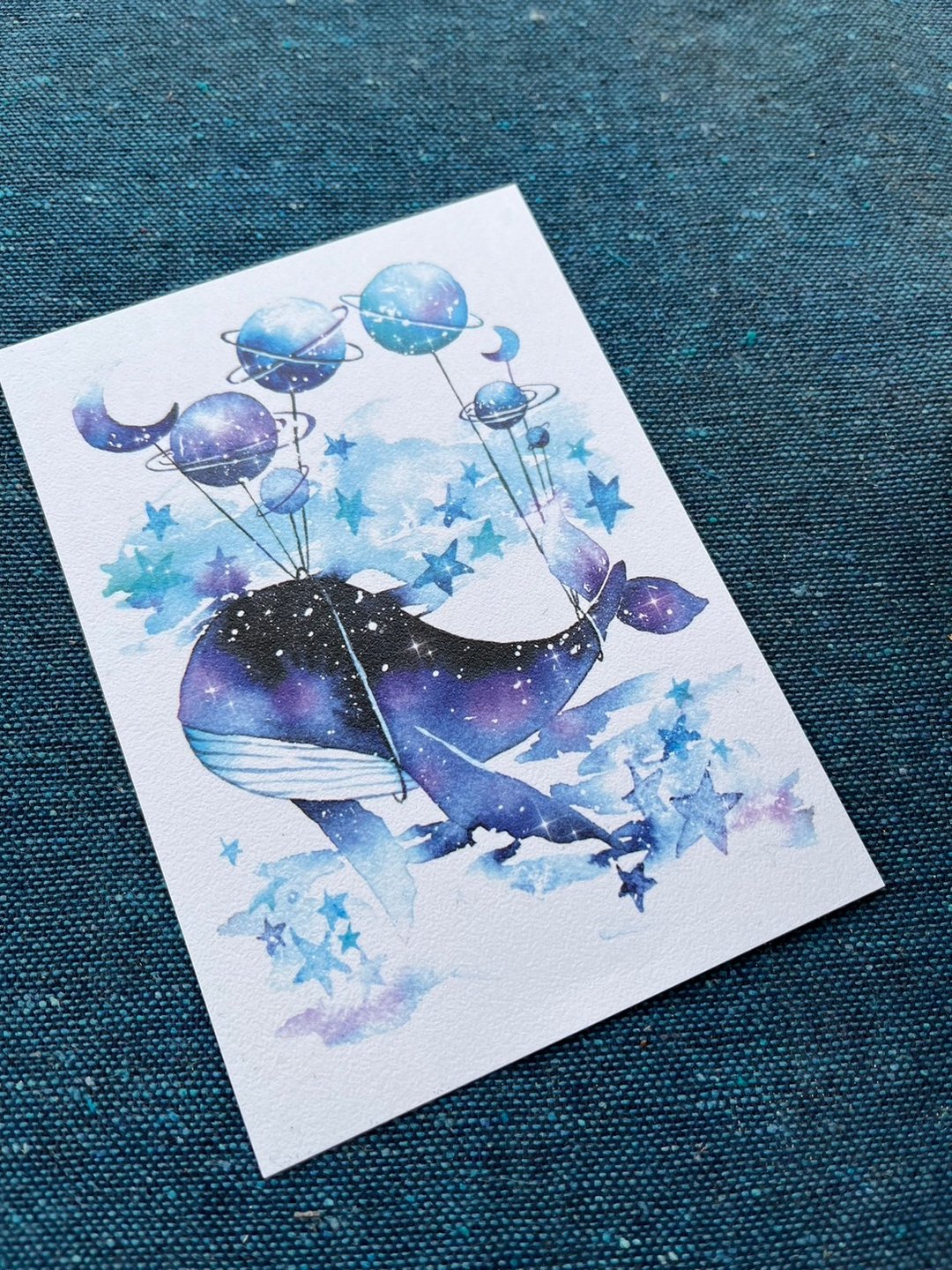 虎鲸系列明信片 蓝色泡泡 - 卡片/明信片 - 纸 蓝色