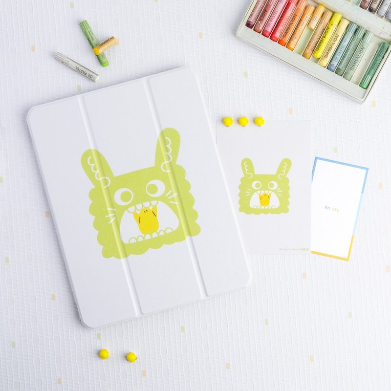 【限时特卖】iPad 插画家联名保护壳【勇闯兔口】右侧笔槽款 - 平板/电脑保护壳 - 其他材质 白色